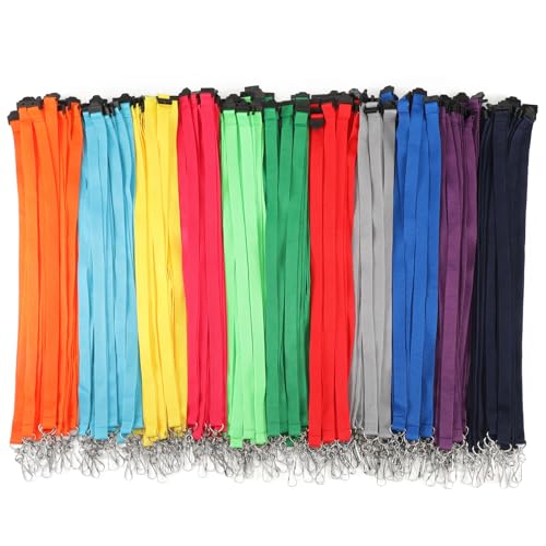 Patelai 120 Pcs Breakaway Lanyards with J Hook, Mix Color - color: Mix Color