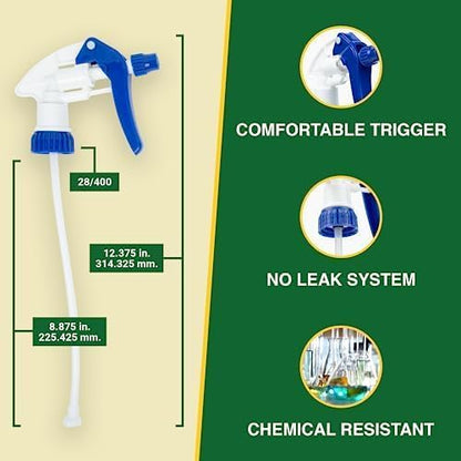 Heavy Duty 32oz Plastic Spray Bottles for Cleaning, Blue/Yellow 2 Pack - color: Yellow & Blue, size: 32oz - 2 Pack