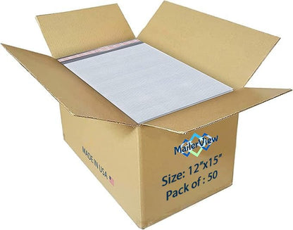 Bubble Mailers 12x15, Self Seal Poly Padded Envelopes, 50 Pack - color: White, size: 12"x15" / 50 Pack