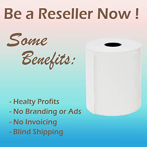 (10 rolls) 2 1/4 X 50 Thermal Paper Rolls 48 GSM Verifone Vx520 Ingenico ICT220 ICT250 FD400 Clover Mini Receipt Paper and Mobile Printer Square Terminal register receipt paper rolls
