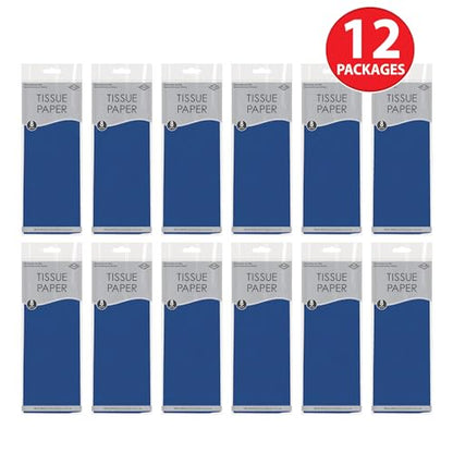 Beistle Bright Blue Tissue Paper Sheets – 96 Pack, Bulk Square Craft Tissue, Gift Wrapping for Bags, Boxes, Crafts, Packaging Filler for Retail Displays, Shipping, Parties & Decorative Use, 20” x 20”