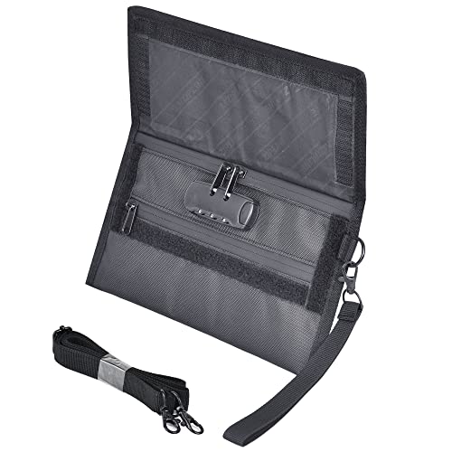 Anti-odour Waterproof Stash Bag - Scent Proof Pouch With Combination Lock for Eliminating Trapping Stink & Smelly Discreet Accessories - color: Black