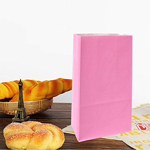 KEYYOOMY Small Pink Paper Bags Pink Goodie Bags (50 CT, 4.7x2.4x8.7 in) - color: Pink, size: 4.7x2.4x8.7 in - Small