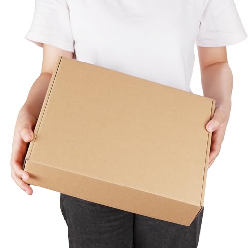 PHAREGE 25 Pack 13x10x3 inch Cardboard Shipping Boxes, Brown Mailing Box - color: Brown, size: 13x10x3 inch 25 Pack