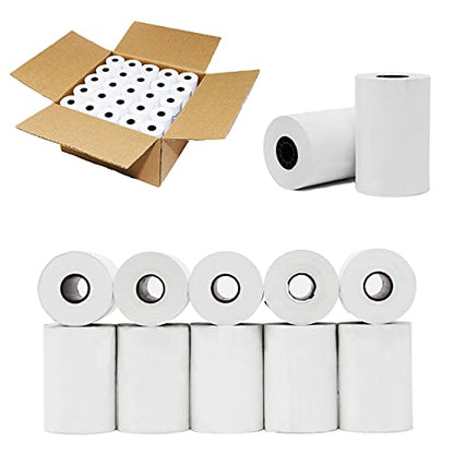 BuyRegisterRolls (500 Rolls) 2 1/4 x 70 Thermal Paper 55 GSM Premium Quality German Paper Large Rolls For Clover Flex Verifone VX520 Ingenico ICT220 ICT250 First Data FD400 BPA Free - size: 10 Cases - 500 Rolls, style: 2 1/4" x 70' Thermal