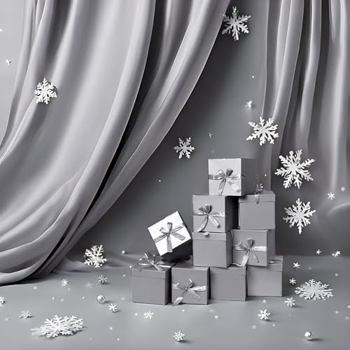 Gift Box with Lid & Ribbon for present, 12pcs, Silver, 4"×4"×4" - color: Silver, size: 4 x 4 x 4 Inch
