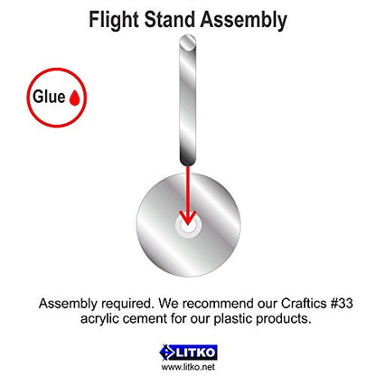 LITKO 30mm Round Flight Stands | Compatible with Warmachine | Clear - size: 30mm