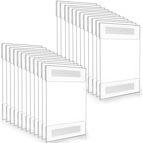 Maitys 24 Pcs Acrylic Wall Mounted Sign Holder Vertical Clear, 7 x 5 Inch - color: Vertical Style, size: 5 x 7 Inch