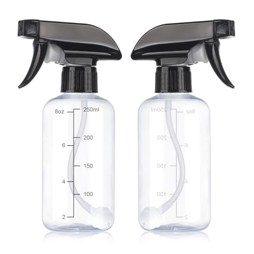 Spray Bottles 2 Pack 10oz 360° Any-Angle Spraying for Cleaning - color: Black, size: 10oz