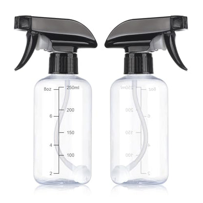 Spray Bottles 2 Pack 10oz 360° Any-Angle Spraying for Cleaning - color: Black, size: 10oz