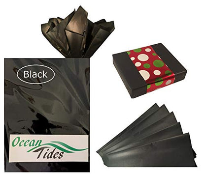 Tissue Paper for Gift Bags - 500 Sheets 14x20in Wrapping Paper, Black - color: Black, size: 500 Count, 14 x 20 in