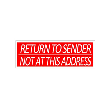 500 Pcs Return to Sender Not at This Address Stickers,3X1 Inches Adhesive Label Stickers for Small Business Envelop Box Cartons Shipping Sticker,Roll