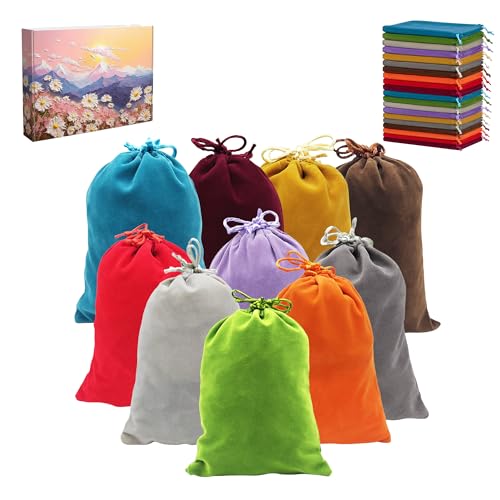 Velvet Drawstring Bags 5x7, 20 Pack Colorful Gift Pouches for Favors - color: Velvet (Pack of 20)