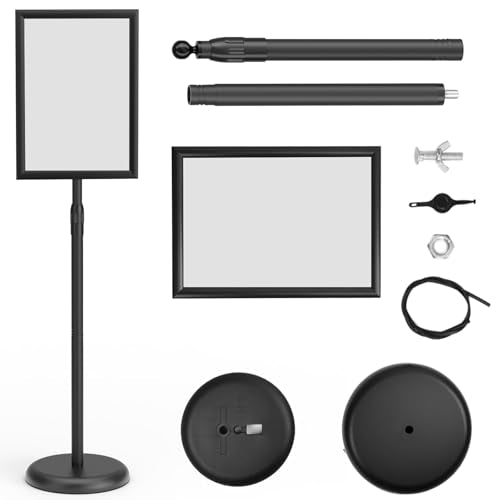 GUOHONG 2Pack Sign Stand 8.5x11 Inch, Adjustable Floor Standing Sign Holder