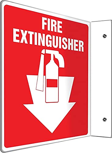 AccuformNMC Fire Extinguisher 90D Projection Sign - style: 90 Degree Projection