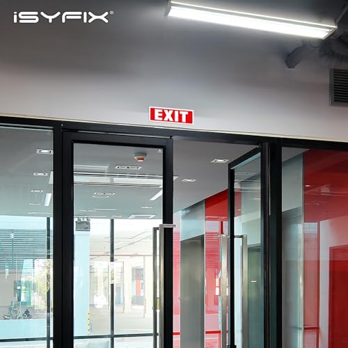 iSYFIX Exit Sign, 12x4 Inch, 6 Pack - color: Metal, size: 6 Pk 12x4