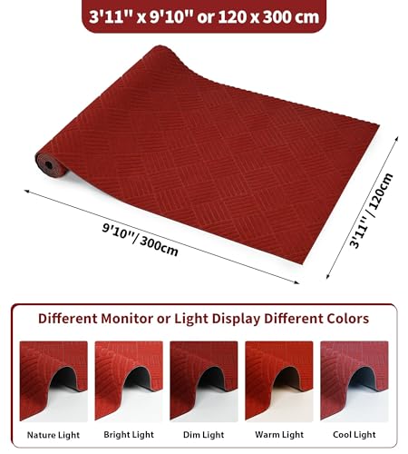jxgzyy 3'11" x 9'10" Commercial Outdoor Runner Rug - color: Red, size: 3'11" x 9'10" (Rectangular)