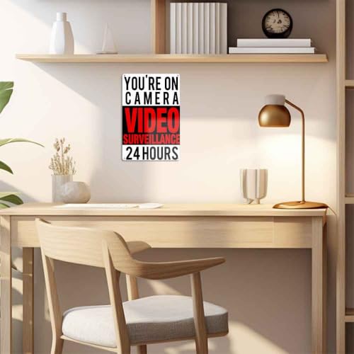 You're on Camera Security Warning Surveillance Vintage Metal Sign 8X12 Inch