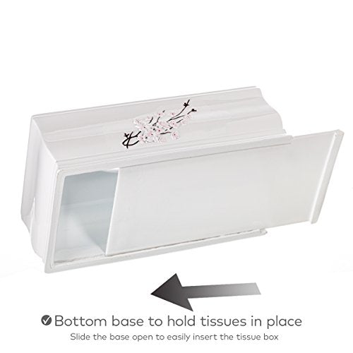 Creative Scents Vanda Rectangle Tissue Box Cover with Bottom Slider - style: Rectangle Tissue Box