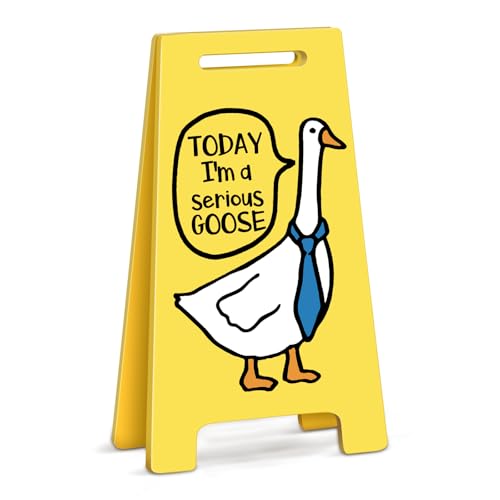 Funny Office Desk Accessories Decor Acrylic Silly Goose Mini Floor Sign Funny Cute Gag Office Decorations Gifts for Work Women - style: SILLY GOOSE