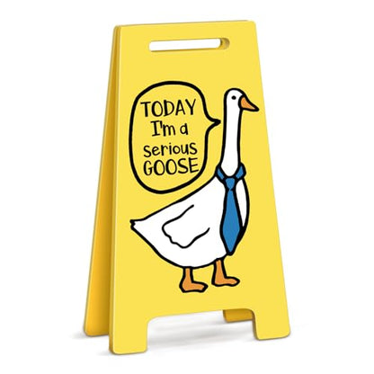 Funny Office Desk Accessories Decor Acrylic Silly Goose Mini Floor Sign Funny Cute Gag Office Decorations Gifts for Work Women - style: SILLY GOOSE