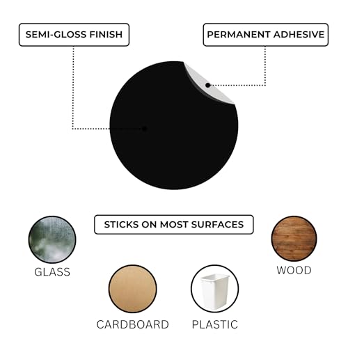 ChromaLabel Black Dot Stickers, 1/4 Inch, 1000/Box - color: Black, size: 1/4"