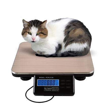 Shipping and Postal Scale, 660lbs/300kg Capacity Digital 14 X 12 Inches Stainless Steel Platform Postal Shipping Scale, LCD Display Platform Scale
