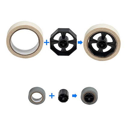 Desktop Tape Dispenser Adhesive Roll Holder (Fits 1" & 3" Core) with Weighted Nonskid Base (2P-Black) - color: 2p-black