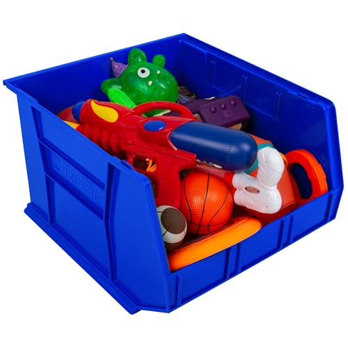Akro-Mils 30270 AkroBins Plastic Storage Bins, 18"x16"x11", Blue, 3-Pack - color: Blue