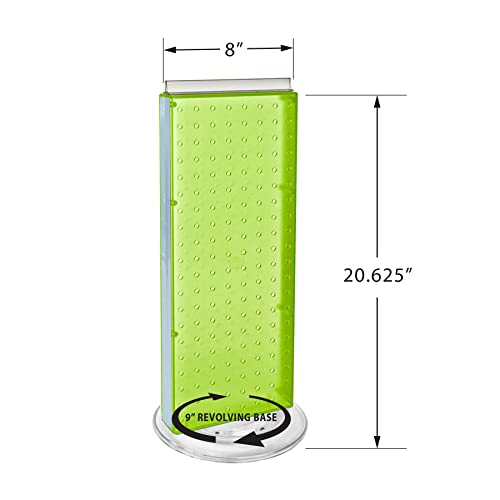 Azar 700508-GRE 8-Inch W by 20-Inch H Revolving Green Pegboard Counter Unit, Green - color: Green, style: Pegboard Only