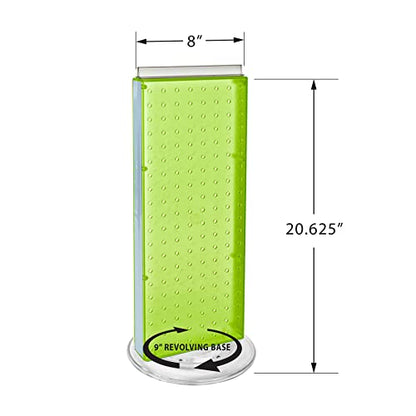 Azar 700508-GRE 8-Inch W by 20-Inch H Revolving Green Pegboard Counter Unit, Green - color: Green, style: Pegboard Only
