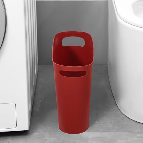 rejomiik Small Bathroom Trash Can, 3.5 Gallon Slim Garbage Can, Red - color: Red, size: 1 pack