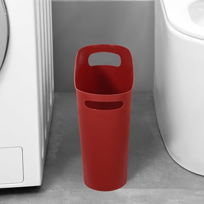 rejomiik Small Bathroom Trash Can, 3.5 Gallon Slim Garbage Can, Red - color: Red, size: 1 pack