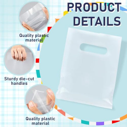 Maitys Clear 300 Pcs Small Plastic Bags with Handles 5x7 for Business - color: Clear