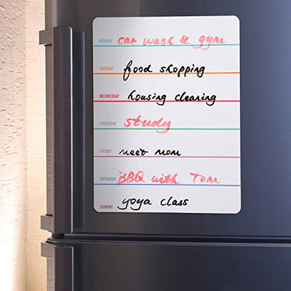 Outus 2 Pieces Magnetic Weekly Dry Erase Boards Erasable, Chic Style - style: Chic Style