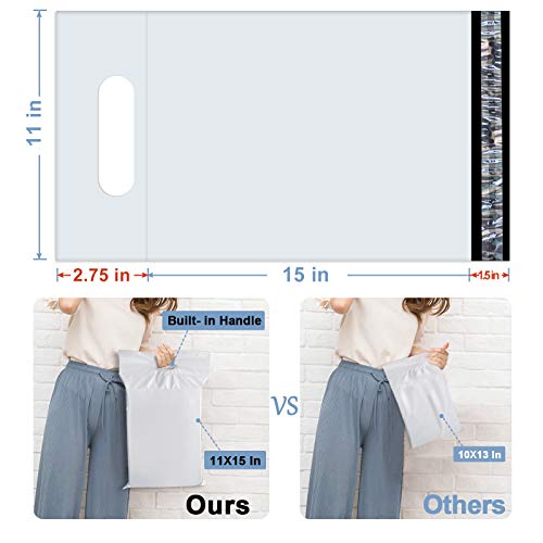 White Poly Mailers 11x15 Inch, 20 Pack Plastic Shipping Bags