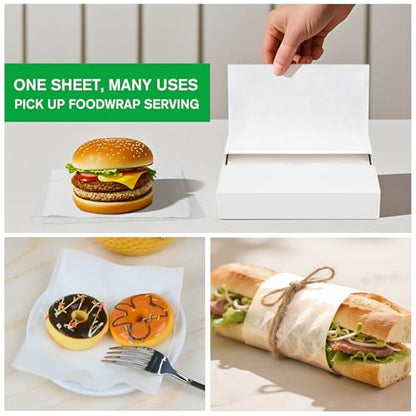 EcoDispose Precut POP UP Deli Paper Sheet, 200 Pack, 6" x 10.5", White - color: White, size: 6“x10.5”