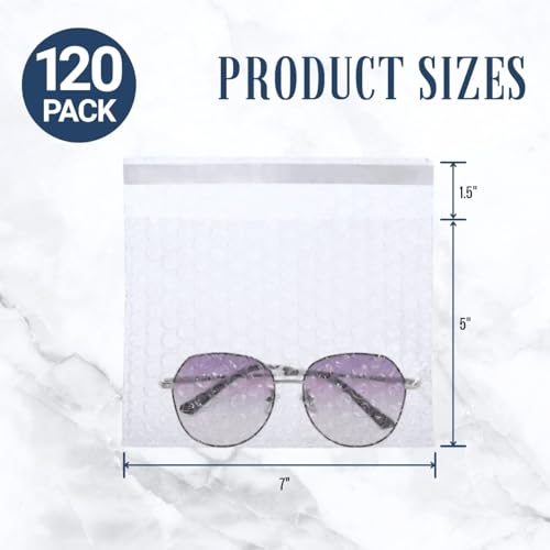 ALTERNIUM Self Seal Bubble Pouches - Bubble Bags for Packing, Packaging Filler for Moving - Cushioning Wrap for Fragile Items, Dish Packing Kit Shipping Supplies for Small Business - 5X7 Inch, 120pcs - size: 5"x7" - 120 pack