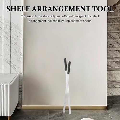 2pcs Supermarket Goods Shelf Management Tool, Stainless Steel Sorting Puller for Merchandise Organization, 22 and 23 Inch Length Pusher Ruler