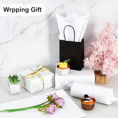 BEISHIDA 100 Sheets White Tissue Paper Bulk for Gift Wrapping and Gift Bags - color: white