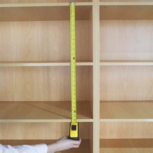 Amazon Basics Self-Locking Tape Measure with Belt Clip, 16-Feet (5-Meters), Inch/Metric Scale, MID Accuracy, Black, Yellow - color: Black, Yellow, size: 4.9 m