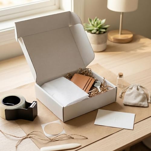Mailer Boxes Bulk Sale 50 PCS – Shipping Cartons for Small Business - 9x9x4 - White/White - 50 Pack - size: 9x9x4
