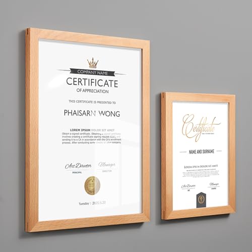 Wall Mount Acrylic Sign Holder (Sapele Wood A5 148×210mm/5.83×8.27inches) - color: Sapele Wood A5 148×210mm/5.83×8.27inches