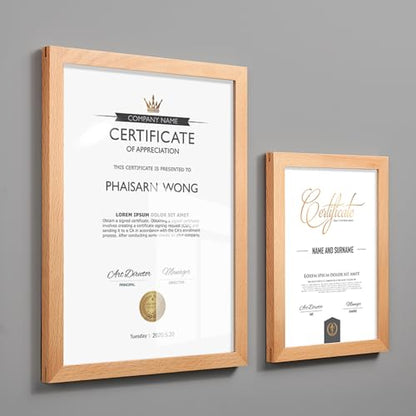 Wall Mount Acrylic Sign Holder (Sapele Wood A5 148×210mm/5.83×8.27inches) - color: Sapele Wood A5 148×210mm/5.83×8.27inches