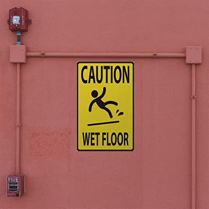 Industrial Decals Vertical Vinyl Stickers Caution Wet Floor Sign Safety Industrial Safety Sign Label Design Only 18x24Inches Design Only - color: Design Only, size: 18x24inches