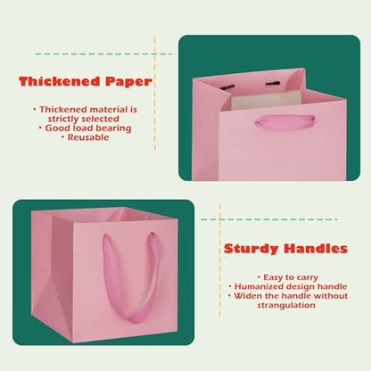 ADIDO EVA 1 Pcs Pink Large Square Gift Bags 12x12x12 in Large Gift Bags - color: Pink, size: 12x12x12 Inch (Pack of 1)
