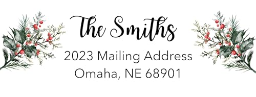 Sunshine Stickers Custom Christmas Return Address Labels-Personalized Holiday Return Address Labels, Set of 120 Self Adhesive Mailing Rectangle Personalized Name Stickers for Envelopes (Pattern 3) - style: Pattern 3