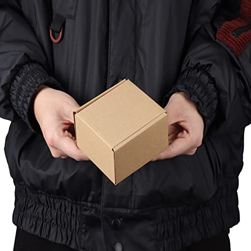 PHAREGE 50 Pack 4x4x2 inch Small Shipping Boxes, Brown Mailing Boxes - color: Brown, size: 4x4x2 inch 50 Pack