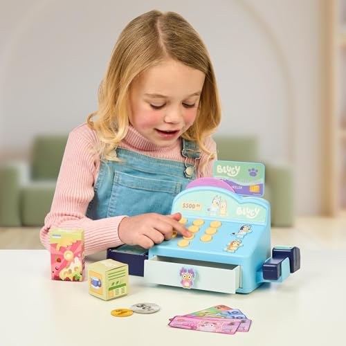 Bluey Cash Register Playset, Interactive Play Register with Scanner - style: Cash Register