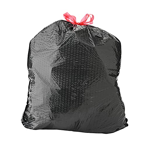 Amazon Basics Flextra Multipurpose Drawstring Trash Bags, 30 Gallon, 50 Count, Tear Resistant